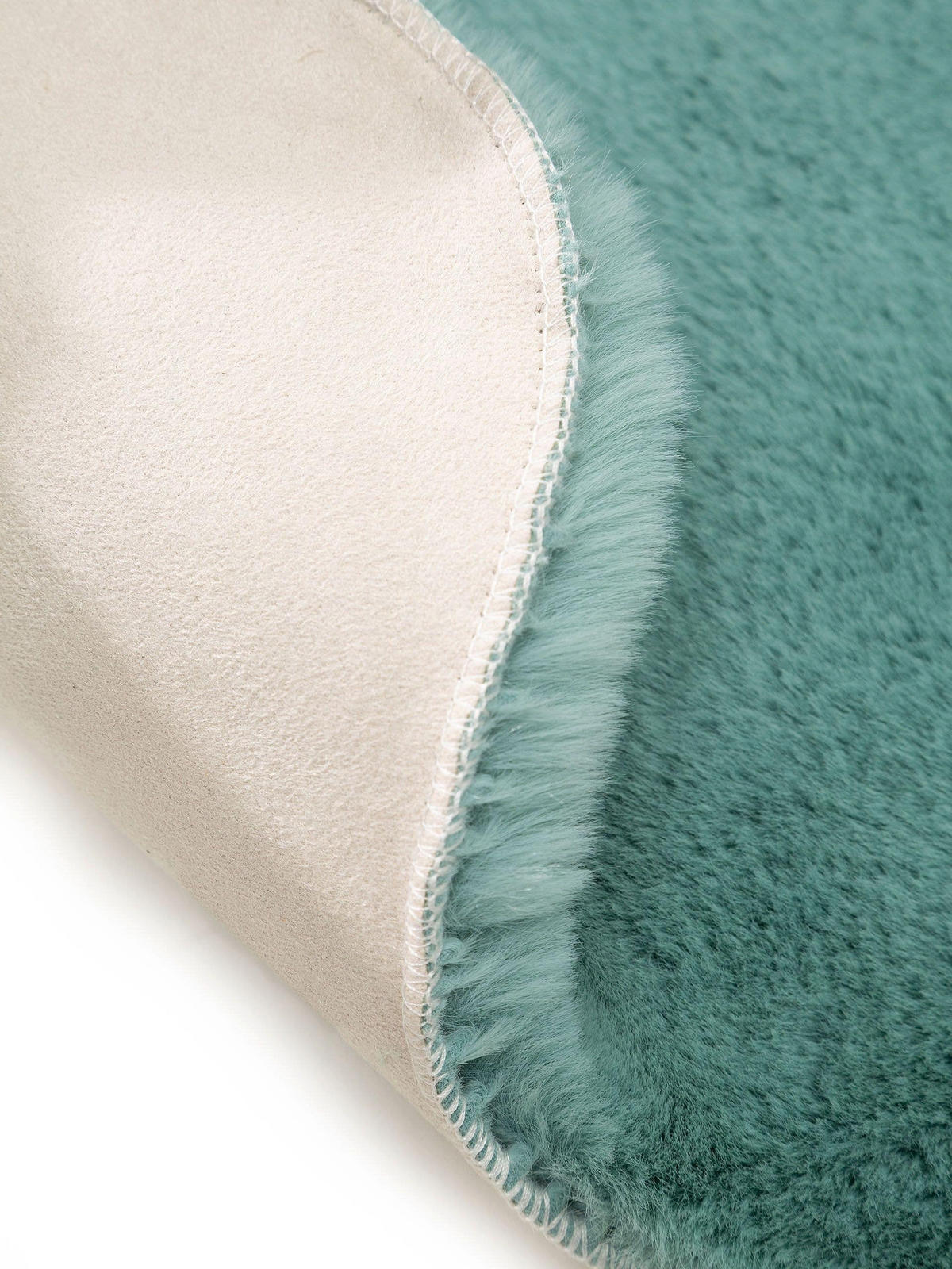 KUNSTFELL-TEPPICH Dave Blau 60x90 cm - Blau, Textil (60/90cm) - benuta Nest