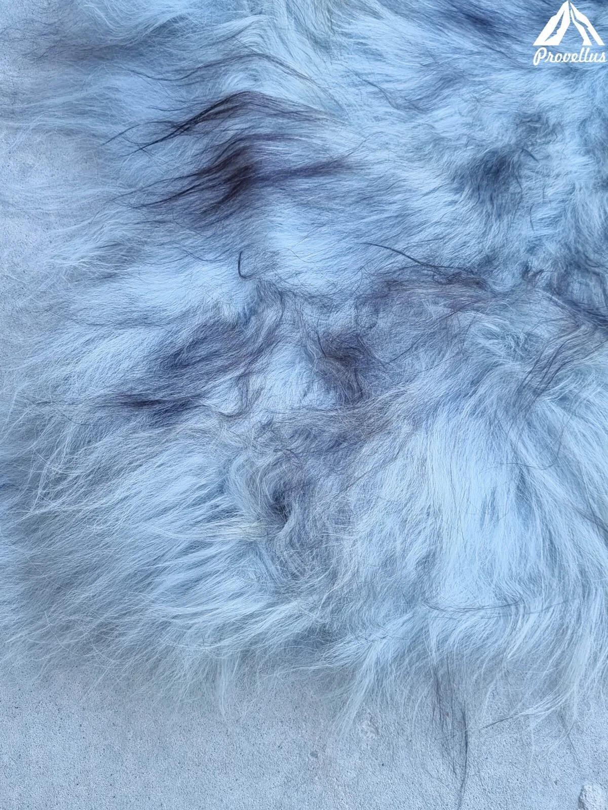 SCHAFFELL Langhaar skandinavisch weich chromfrei Hellgrau-Schwarz geflammt ca. 115 cm - Hellgrau/Schwarz, Fell (65/115cm) - Provellus