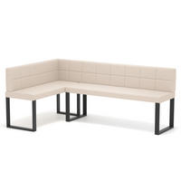 ECKBANK links SANA U Kunstleder gesteppt, 142/196 cm Beige - Beige, Kunststoff/Textil (142/196cm) - Idohome