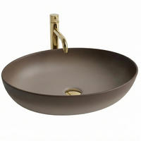 AUFSATZWASCHBECKEN Rea Carola Ombre - Beige, Keramik (39/14/51.5cm) - REA