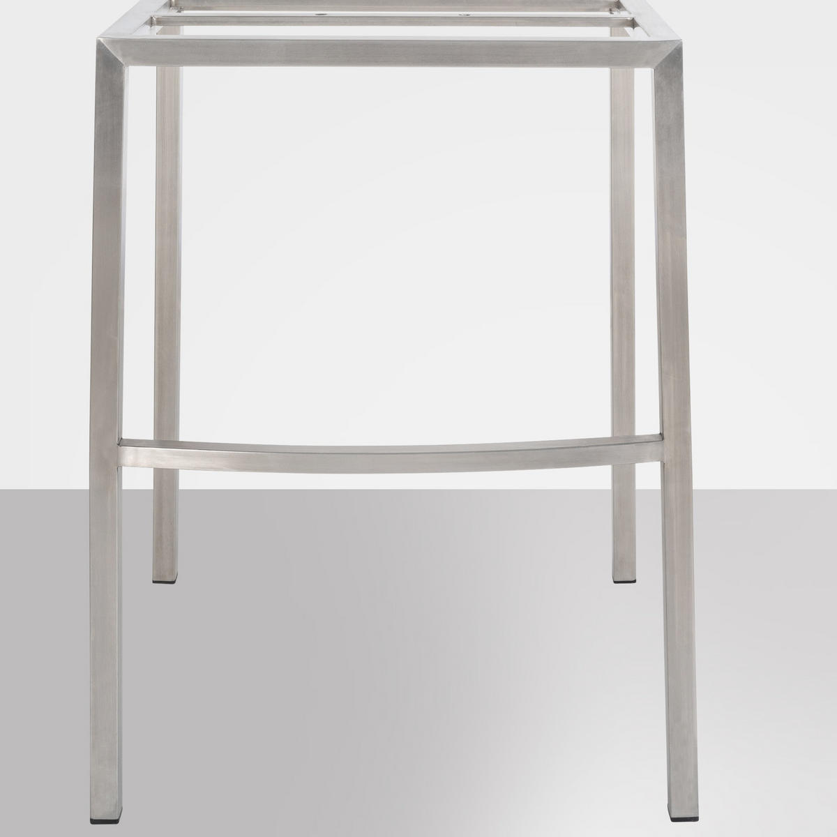 BARHOCKER Filz Grau - Edelstahlfarben/Grau, Textil/Metall (64/110/48cm) - CLP