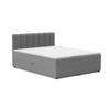 BOXBETT VANESSA 200/200 in Boucle Grau H4 - Grau, Holz/Holzwerkstoff (200/200cm) - Deine Möbel 24