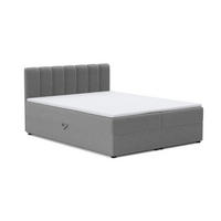 BOXBETT VANESSA 140/200 in Boucle Grau H4 - Grau, Holz/Holzwerkstoff (140/200cm) - Deine Möbel 24