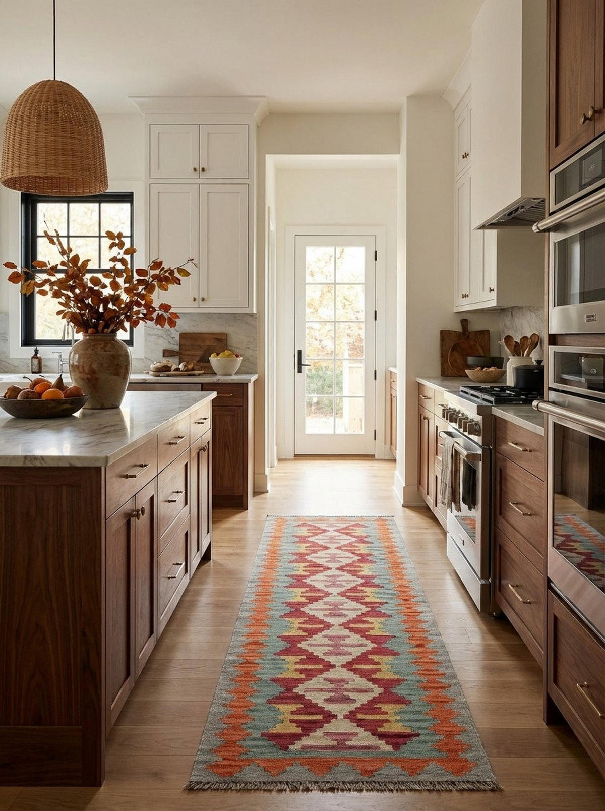 HANDWEBTEPPICH Kelim Gashgai Rot 194/56 cm Schurwolle - Rot, Textil (56/194cm) - Looma