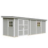 GARTENHAUS 14,3 m² - H231x248x648 cm - Ohne Boden und Seitenwand – M941B-TUNDRA GREY - Grau, Holz (236/231/604cm) - Timbela