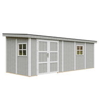 GARTENHAUS 14,3 m² - H231x248x648 cm - Ohne Boden und Seitenwand – M941B-TUNDRA GREY - Grau, Holz (236/231/604cm) - Timbela