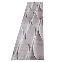 TEPPICH Kurzflor Ombre Polypropylen Wohnzimmer Braun Läufer 80x300 - Braun, Textil (80/300cm) - KADIMA DESIGN