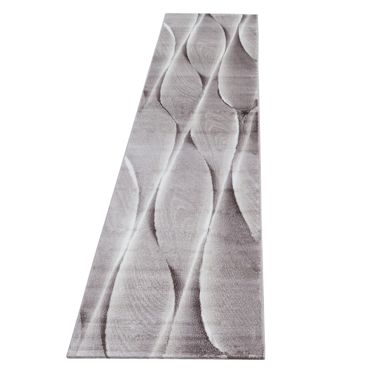 TEPPICH Kurzflor Ombre Polypropylen Wohnzimmer Braun Läufer 80x300 - Braun, Textil (80/300cm) - KADIMA DESIGN