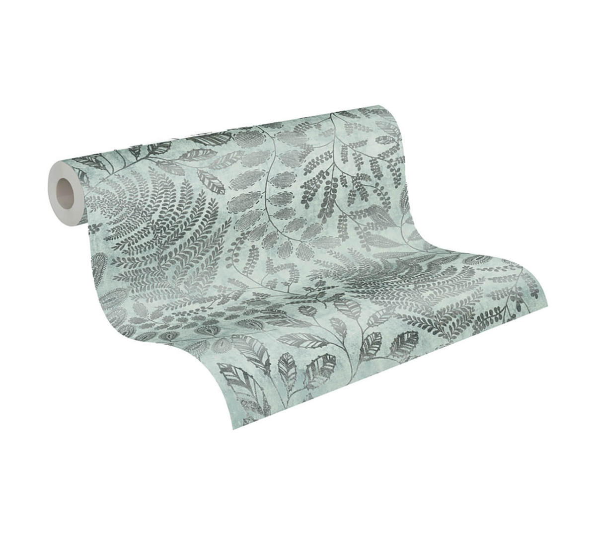 VLIESTAPETE Blau 53/1005 cm - Silberfarben, Textil (53/1cm) - KUNSTLOFT