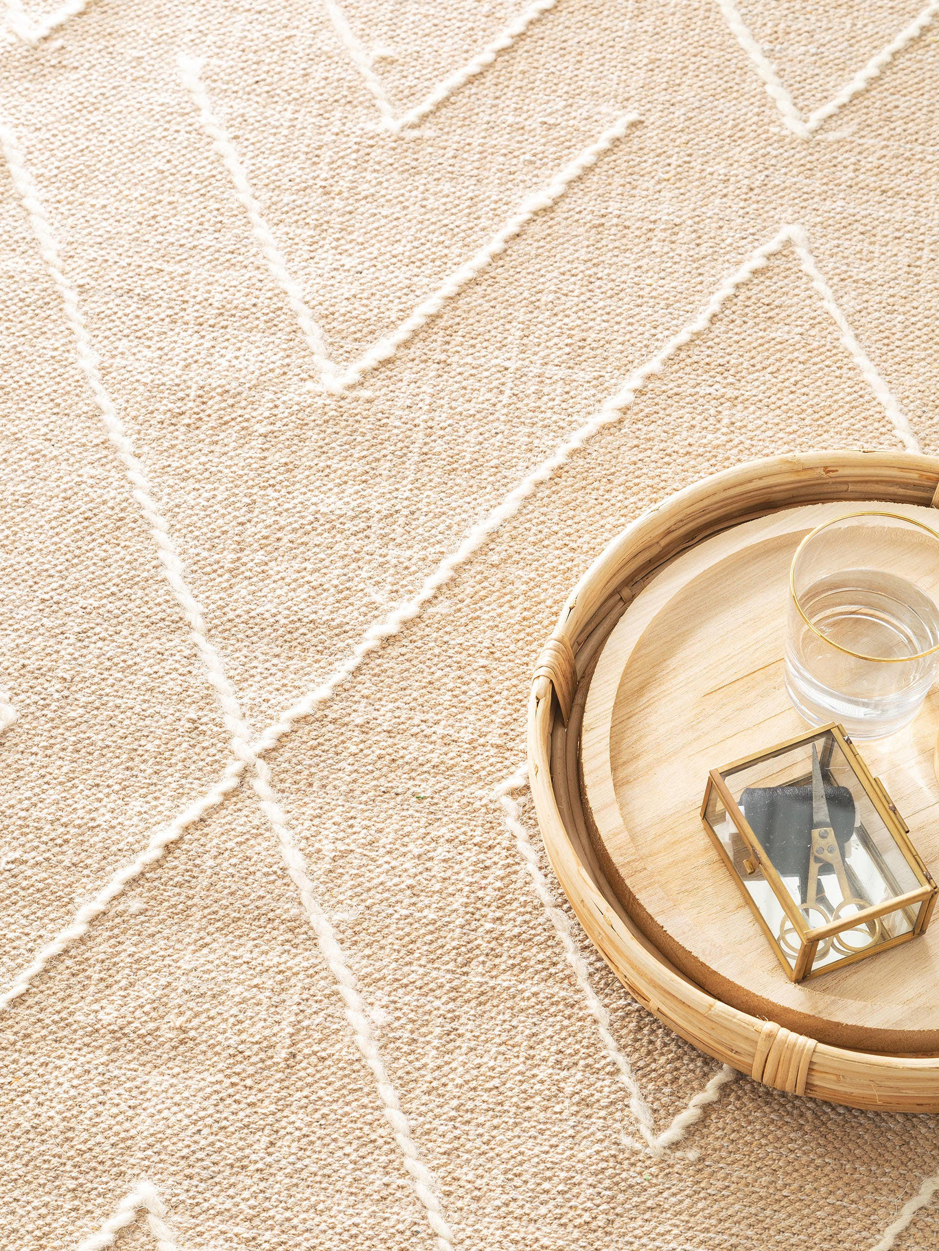 Thumbnail - benuta Pure Baumwollteppich, Beige, Textil, Abstrakt, Rechteckig, 80x150 cm, Gots, für Fußbodenheizung geeignet, Teppich...