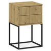 NACHTTISCH RECTUS Nachtschrank, Modern - Eichefarben/Schwarz, Holzwerkstoff (40/65/39cm) - KONSIMO®