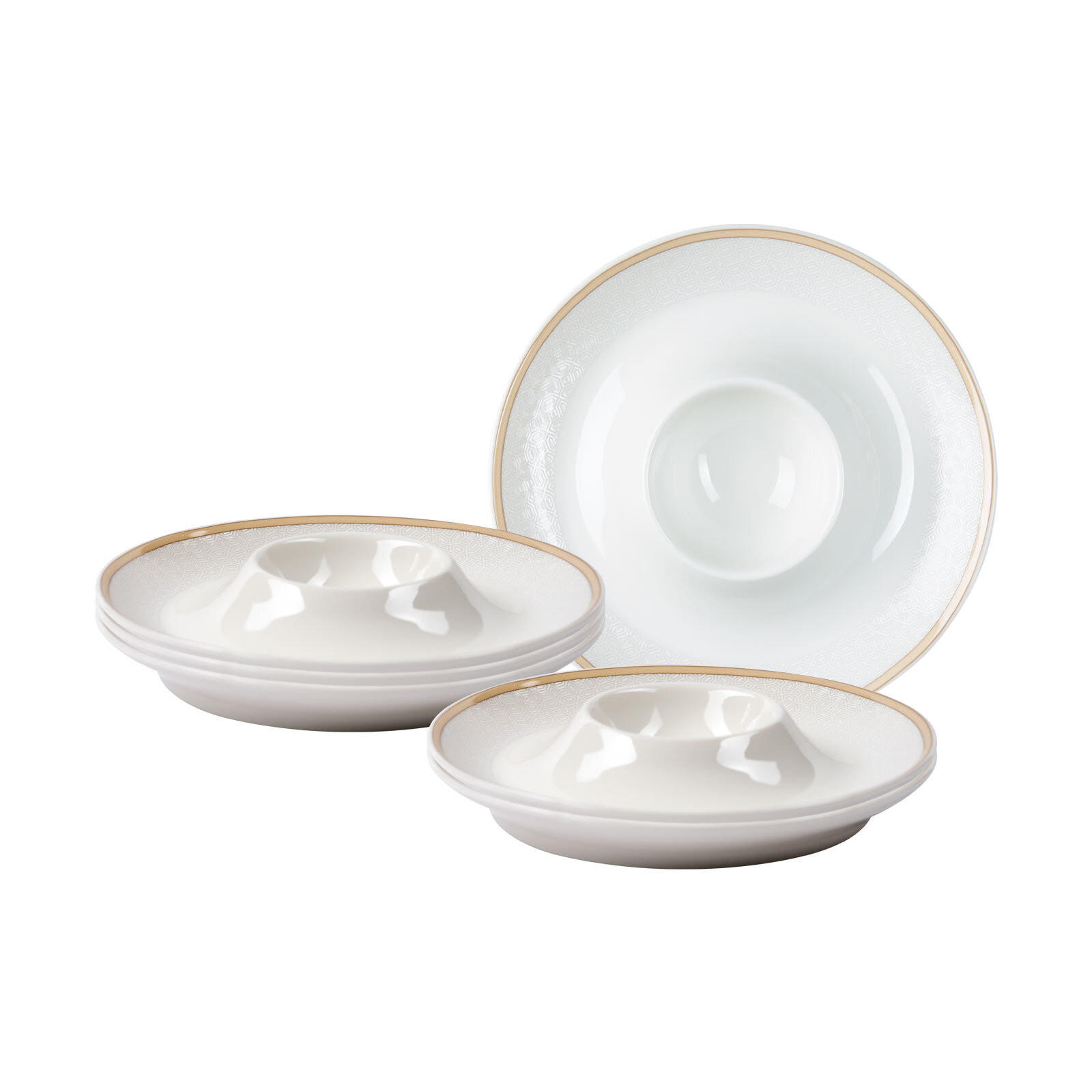 EIERTELLER Geo beige ø 13 cm 6er Set - Beige, Keramik (13/2/13cm) - Ritzenhoff Breker