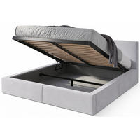 POLSTERBETT Hilton mit Stauraum - Hellgrau, Textil (120/200cm) - Interbeds
