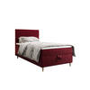 BOXBETT FLO 100x200 Itaka 34, mit Matratze H3, Bonell und Topper, Rot - Rot, Holz/Textil (100/200cm) - Bedante