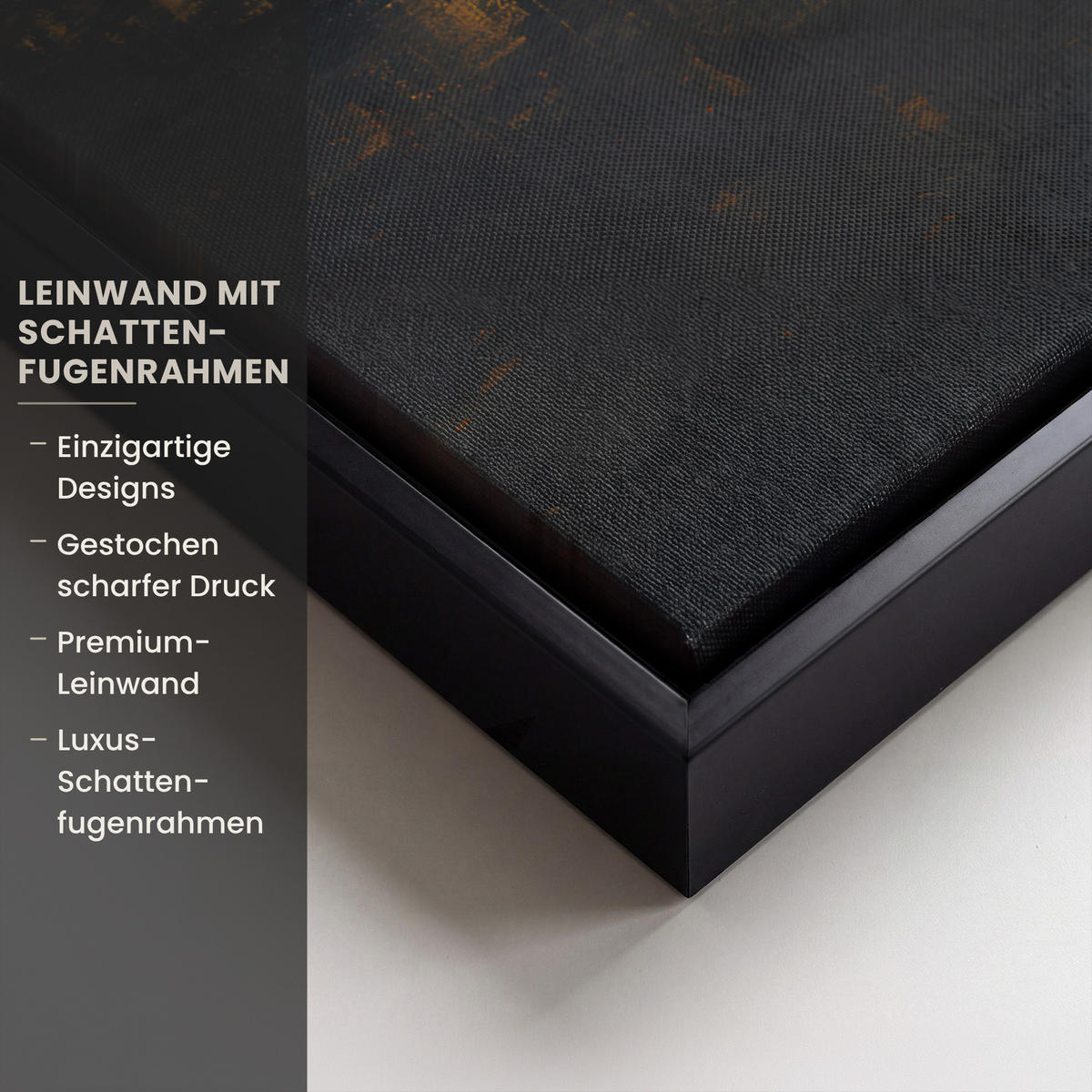 LEINWAND Bilder mit Rahmen - Goldene Reflexion auf dem Wasser - 70x100 - Anthrazit, Textil (70/100cm) - MuchoWow