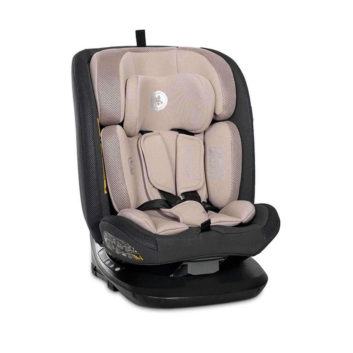 KINDERSITZ Imola i-Size beige 40-150 cm Isofix 360 Grad Drehung Top Tether - Beige, Kunststoff (46/58/54cm) - Lorelli