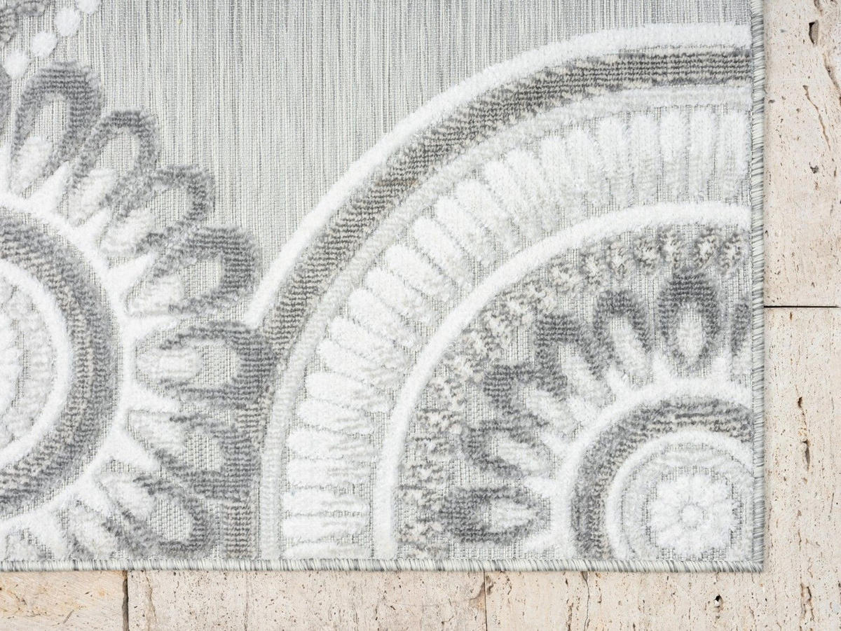 OUTDOORTEPPICH Reed II Hellgrau,Silberfarben,Anthrazit 80/150 cm - Hellgrau, Textil (80/150cm) - My-Rug