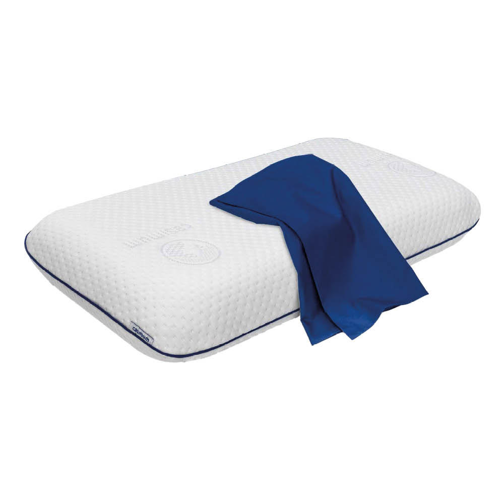 NACKENKISSEN COMFORT, 70x40x12, Rücken- & Seitenschläfer, cosyPUR® Memory Foam - Blau, Textil (40/70cm) - casimum