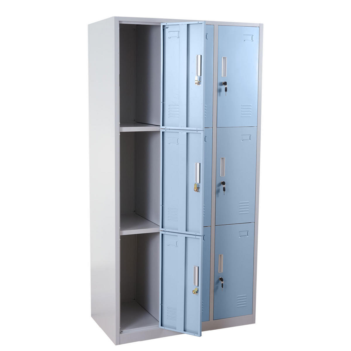 SCHLIESSFACH Blau - Blau, Metall (90/180/50cm) - MCW