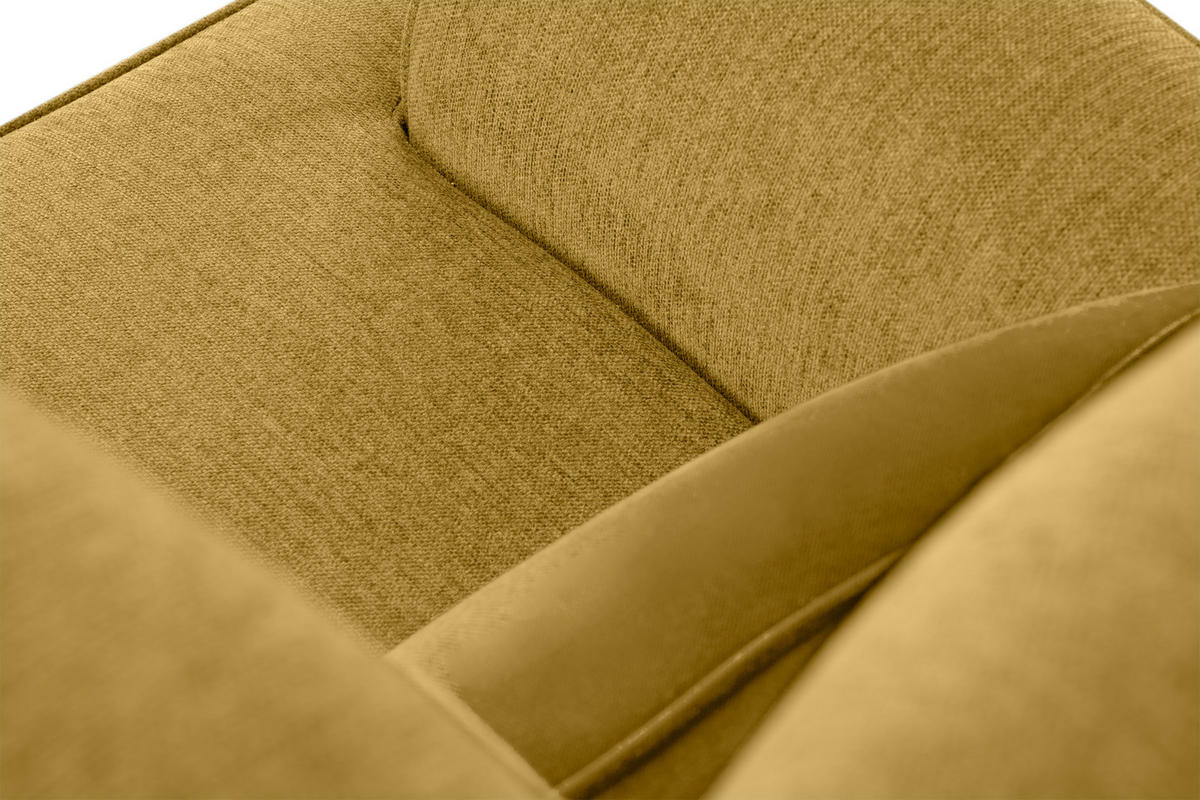 OHRENSESSEL STRALIS inklusive dekorativem Kissen, gelb - Currygelb, Textil (82/108/80cm) - KONSIMO®