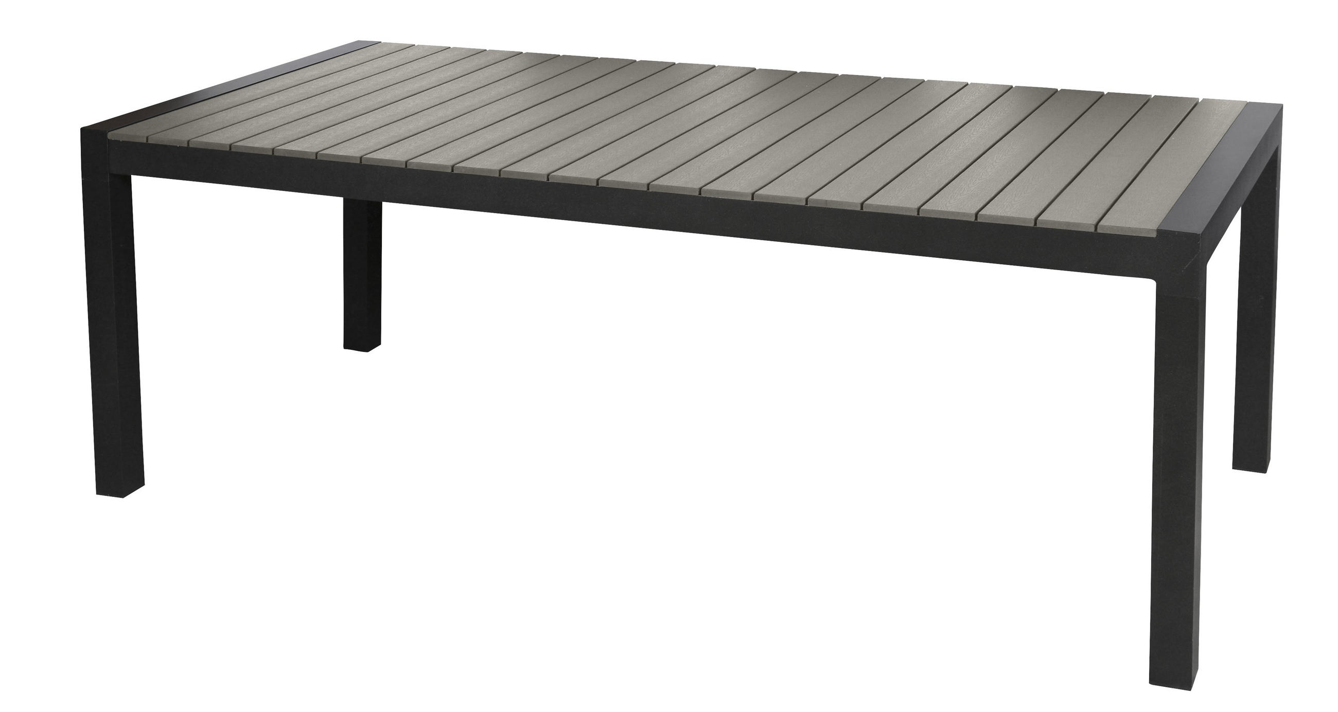 GARTENTISCH Schwarz - Schwarz, Holzwerkstoff (100/343/76cm) - ebuy24