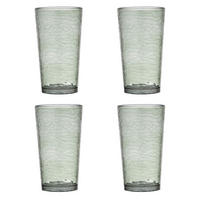 GLÄSER-SET Byron 4er Set Longdrinkglas - Grün, Kunststoff - Ladelle