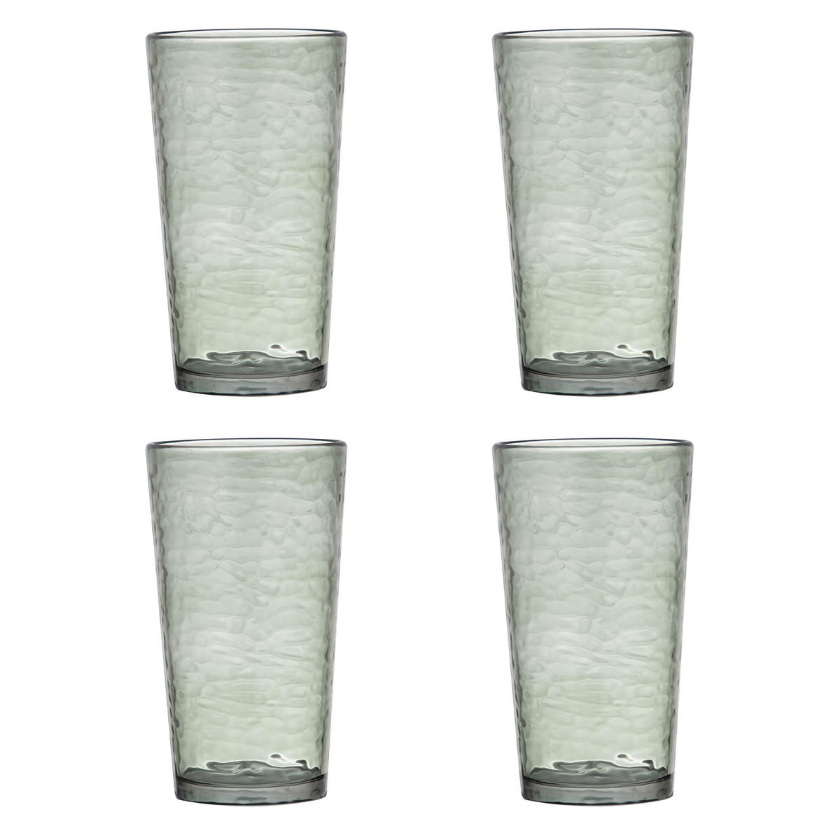 GLÄSER-SET Byron 4er Set Longdrinkglas - Grün, Kunststoff - Ladelle