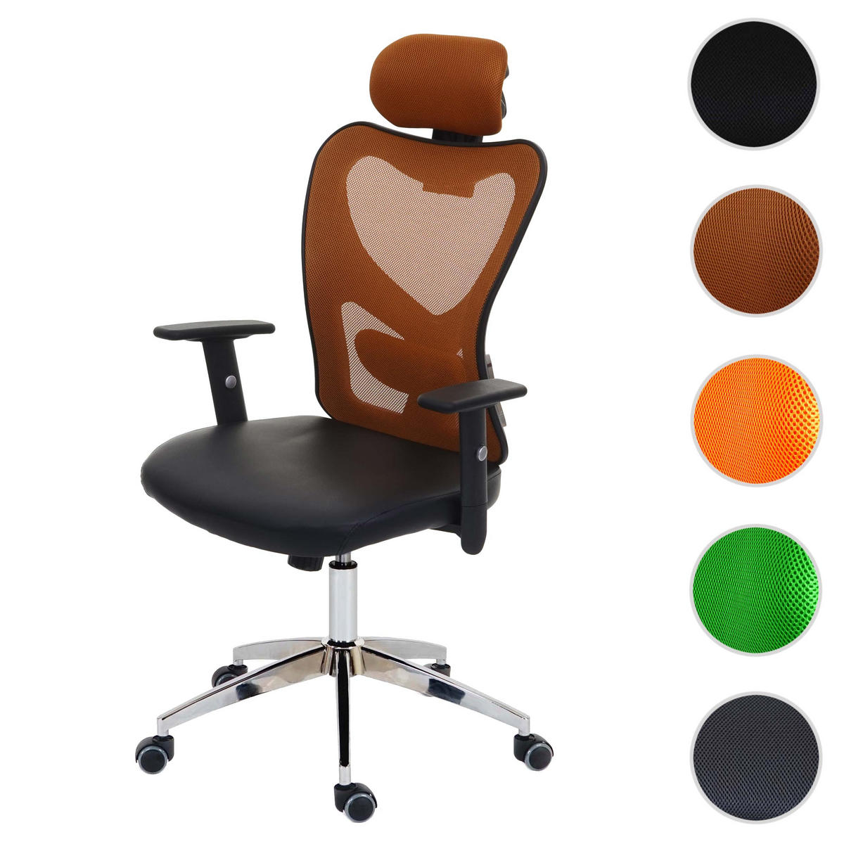 PROFI-BÜROSTUHL Braun - Braun, Textil (67/136/71cm) - MCW