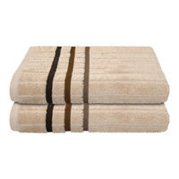 DUSCHTUCHSET Ohio - 2-teilig - 70 x 140 cm - Sand - Sandfarben, Textil (70/140cm) - Uncover by Schiesser