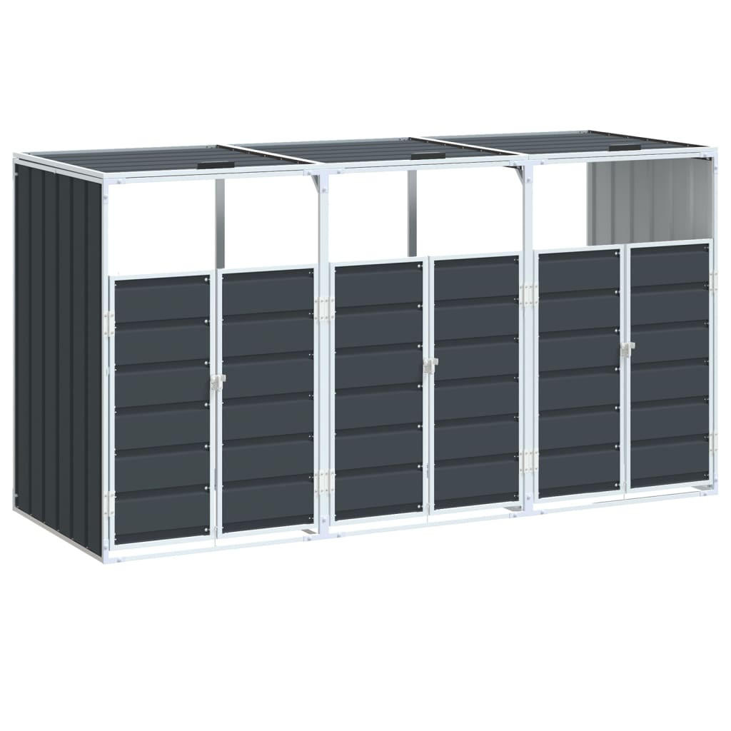 vidaXL Mülltonnenbox Anthrazit 81x115x216 cm