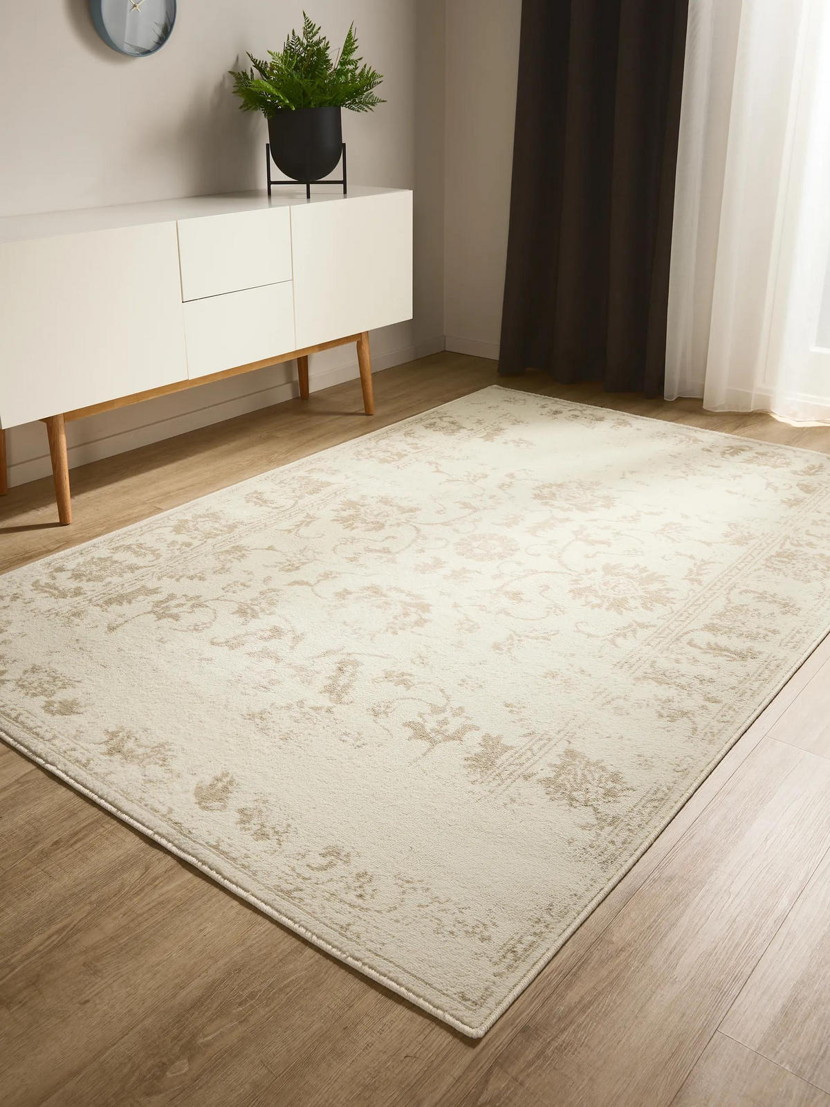 VINTAGE-TEPPICH Suki 240/340 cm - Beige/Creme, Kunststoff (240/340cm) - benuta