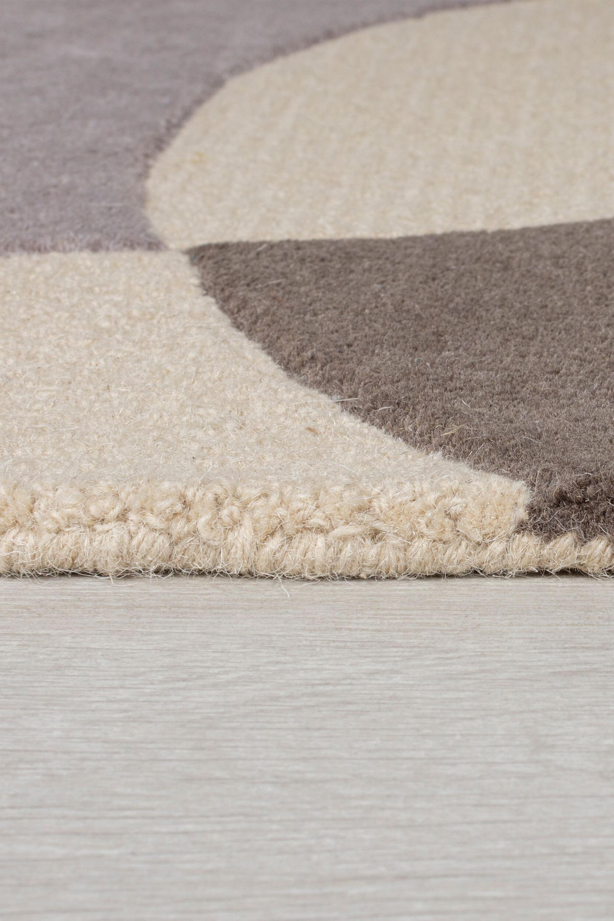 WOLLTEPPICH Abstrakt-Design mit farbakzente AIRE, Gelb-Beige 120x170 cm - Gelb, Textil (120/170cm) - KADIMA DESIGN