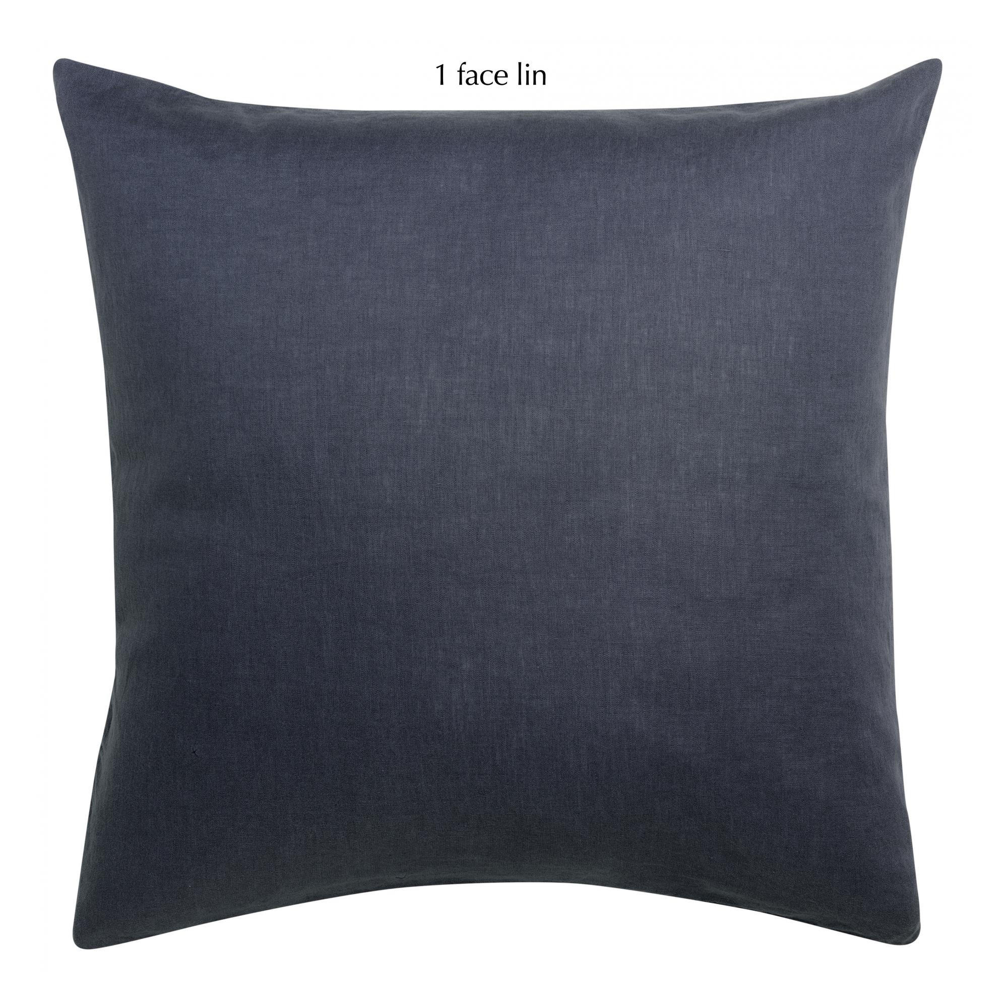 KISSENBEZUG Linco marine 65 x 65 cm - Dunkelblau, Textil (65/65cm) - Vivaraise