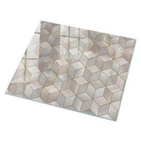 GLASPLATTE 80x60 cm – Pastellmuster - Türkis, Glas (0.4/80/60cm) - ArtPrintCave