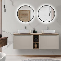 BADMÖBEL-SET 8-TLG. Puebla-56 - Beige, Holzwerkstoff (140/200/46cm) - Lomado