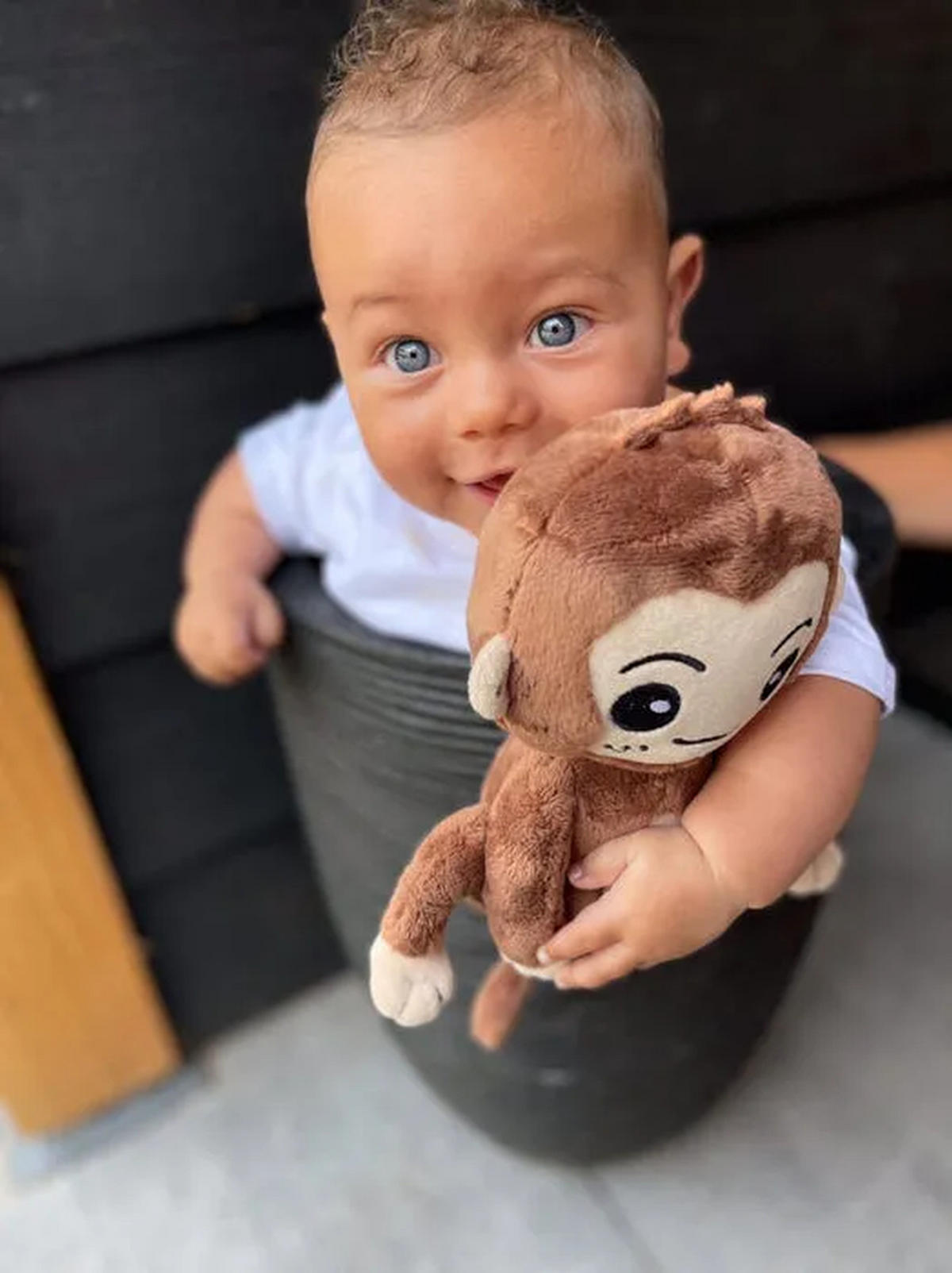 PLÜSCHTIER Kuschelaffe 15 cm Für Babys und Kleinkinder Braun - Braun, Textil (5/7cm) - Twinky