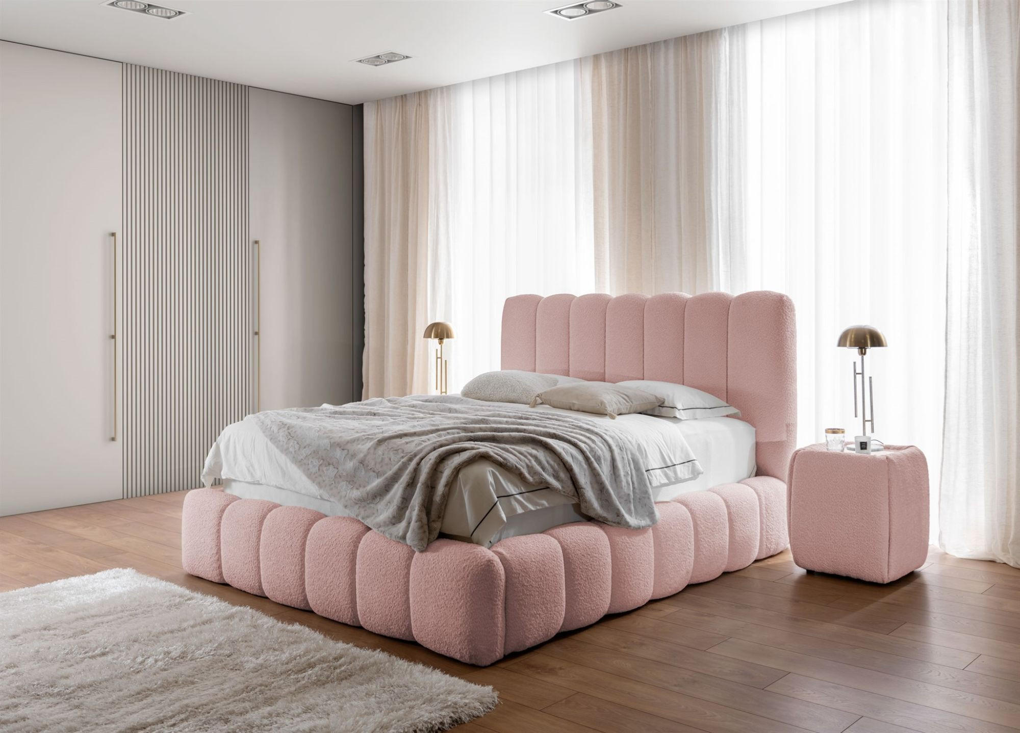 POLSTERBETT Carson In Catch Me Set.2 - Rosa, Holzwerkstoff/Textil (140/200cm) - Fun Möbel
