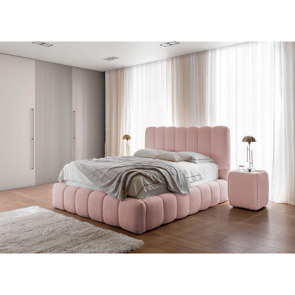 Thumbnail - Fun Möbel Polsterbett, Rosa, Textil, 140x200 cm, Schlafzimmer, Betten, Polsterbetten
