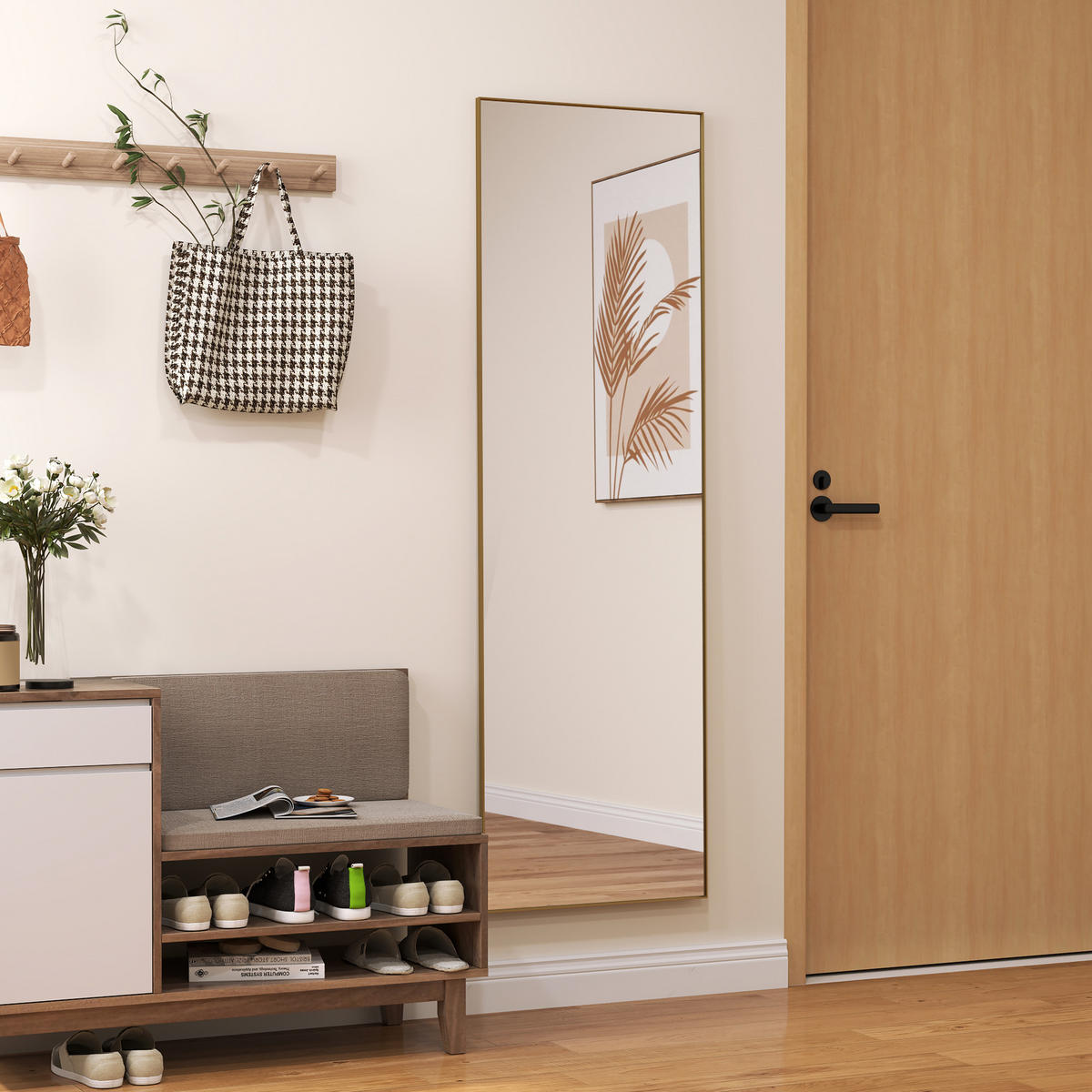 STANDSPIEGEL DE-17926 50x160 cm mit 3-in-1 Nutzung Gold - Goldfarben, Glas (50/160/4cm) - ComfortXL