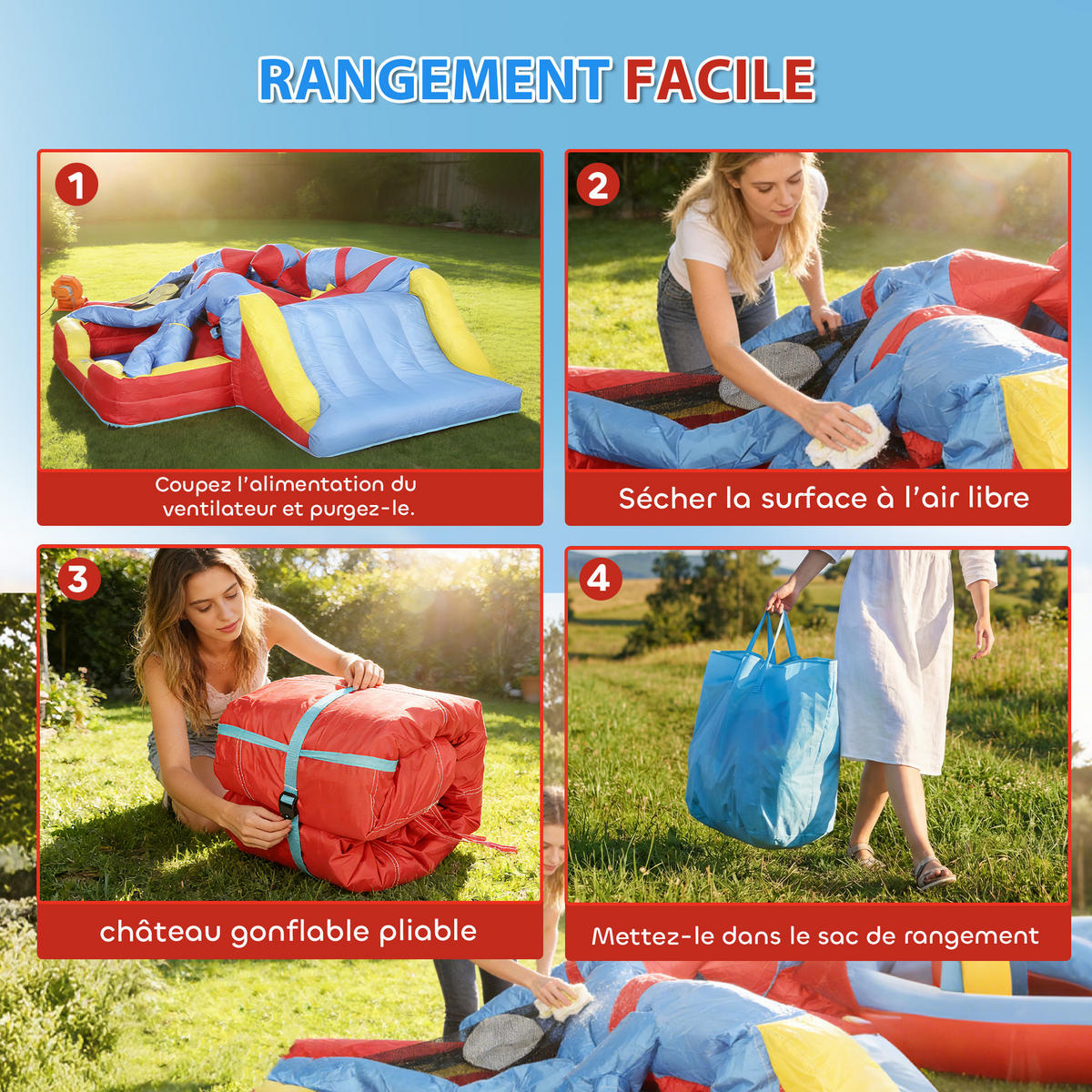 HÜPFBURG DE-18569 5-in-1 mit Wasserspielzeug & Trampolin Bunt - Multicolor, Kunststoff (277/270/215cm) - ComfortXL