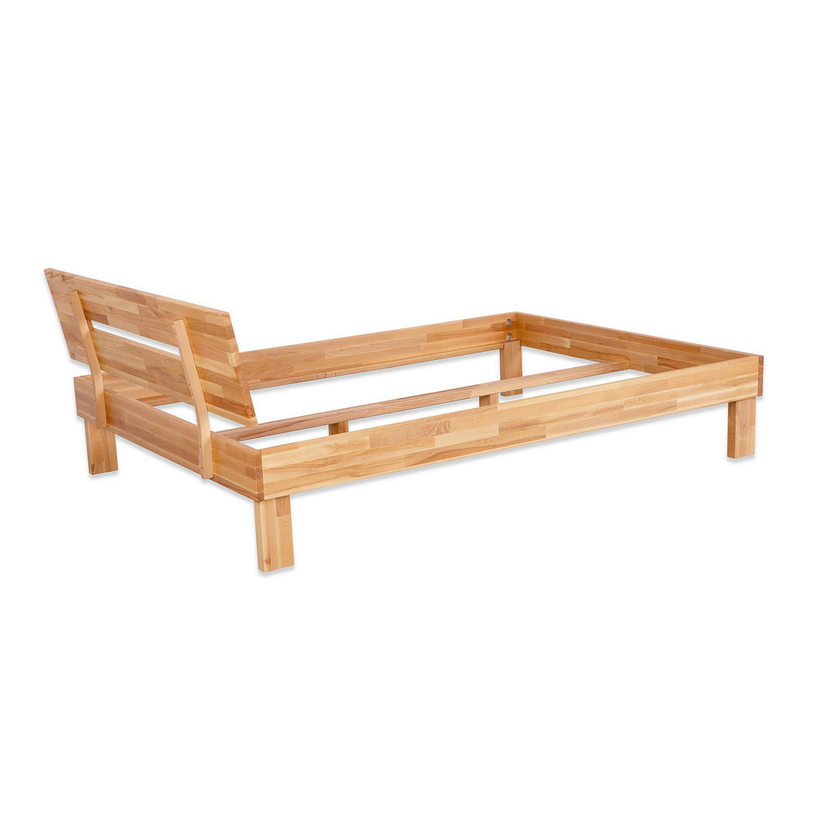 BETT Bubema Marco – Massivholzbett aus Kernbuche mit Kopfteil, natur geölt - Weiß, Holz (180/220cm) - Betten-ABC
