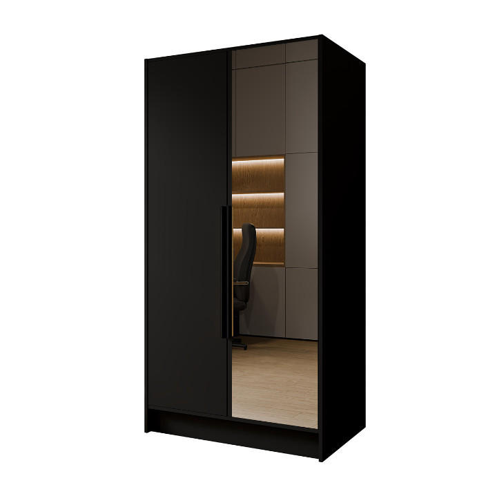 Margaret Hadas24 Drehtürenschrank Schwarz 51x200x100 cm