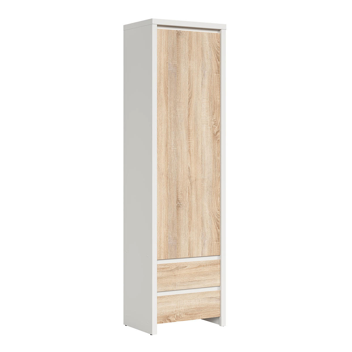 SCHRANK 1 Tür Soren Holz und Weiß - Weiß, Holzwerkstoff (56/200.5/40.5cm) - Petits-meubles