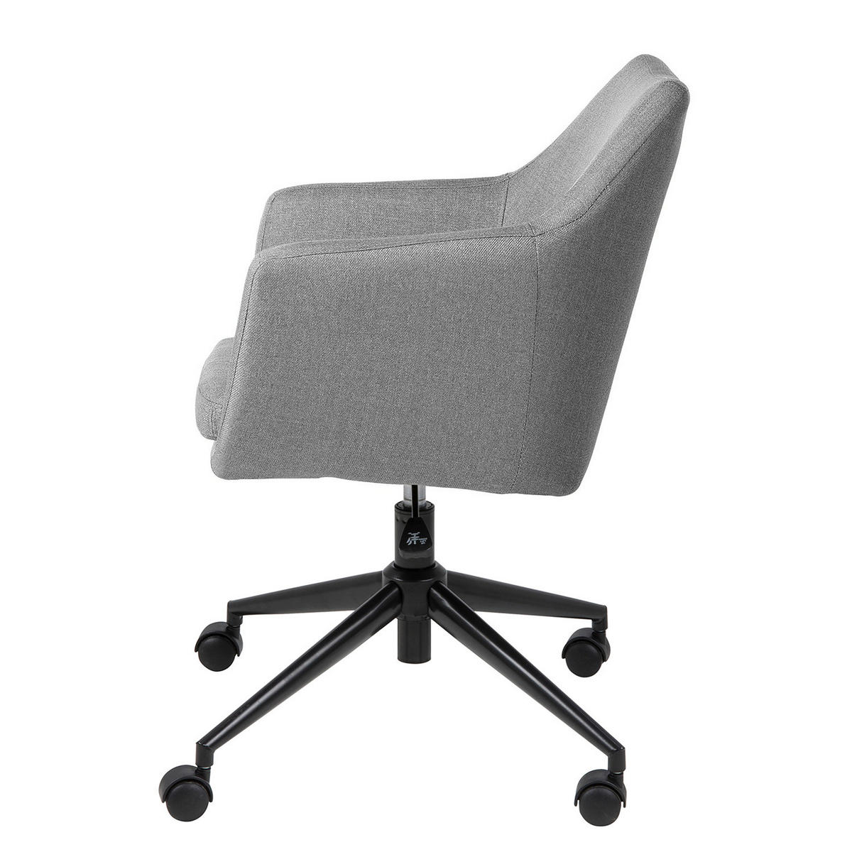 BÜRODREHSTUHL - Greige/Schwarz, Textil/Metall (58/95/58cm) - home24