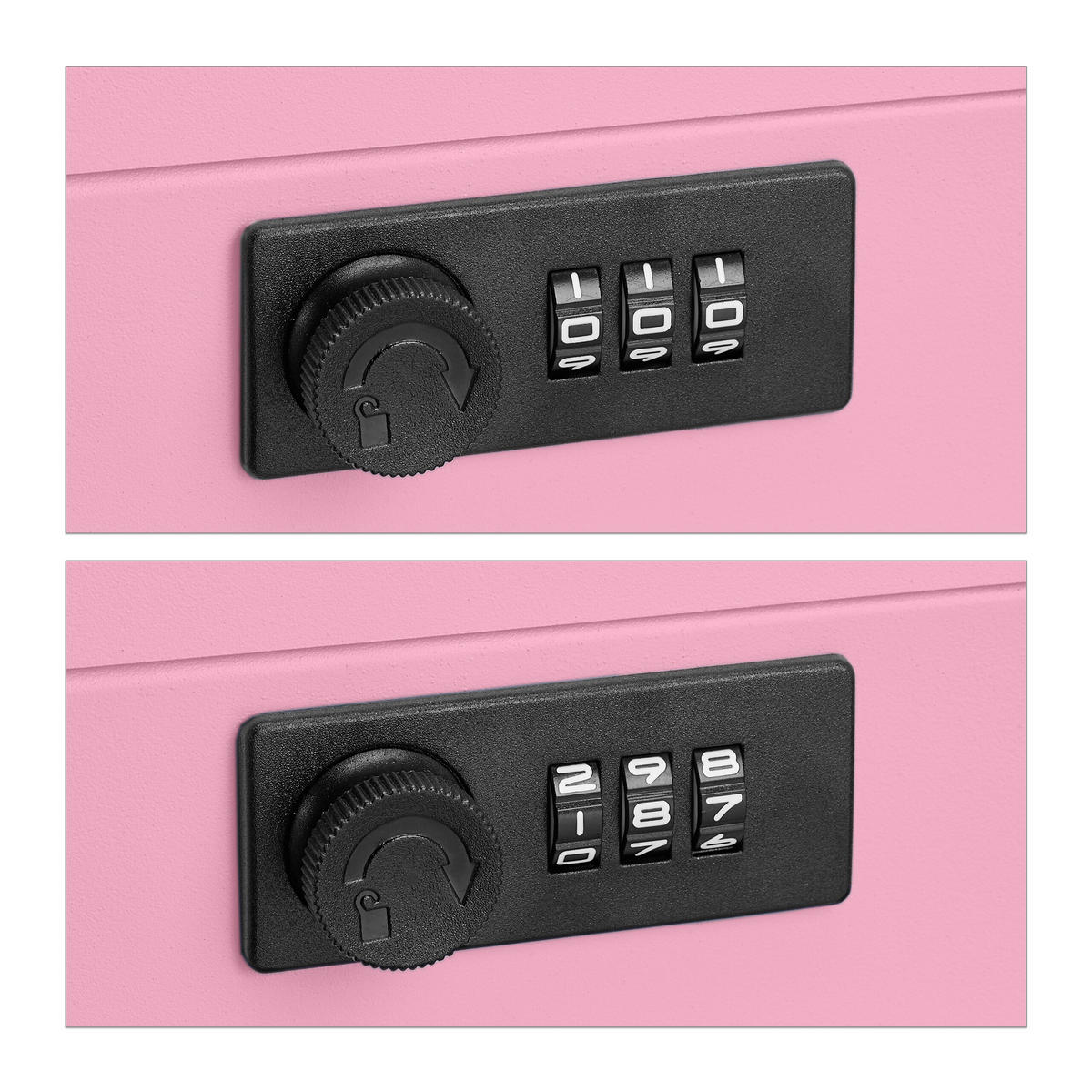 POKLADŇA - ružová, kov/plast (20/8.5/17cm) - Relaxdays