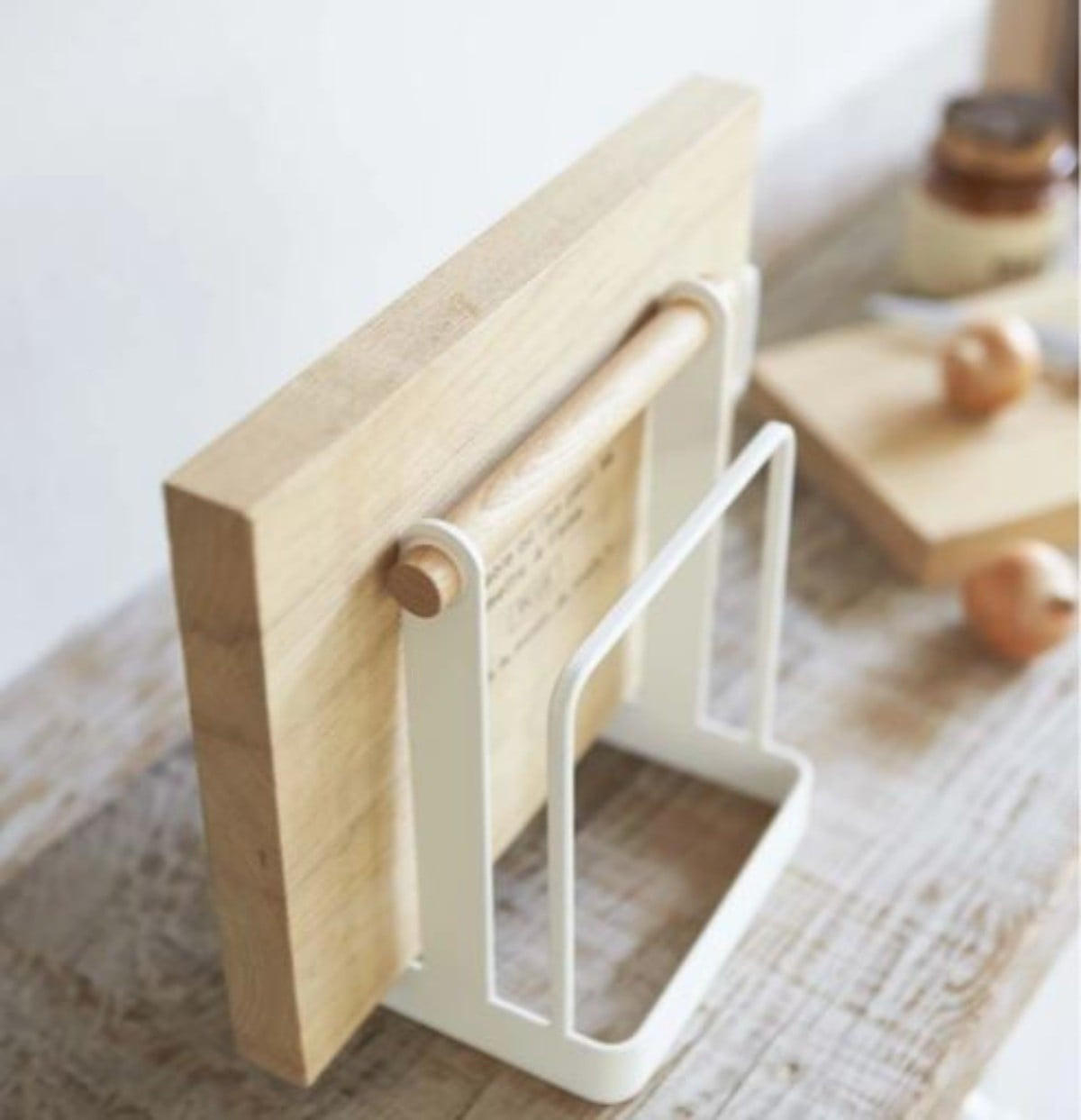 SCHNEIDEBRETTSTÄNDER Tosca 2422 weiß 16/14/11 cm - Weiß, Metall (10.5/16/12.2cm) - Yamazaki