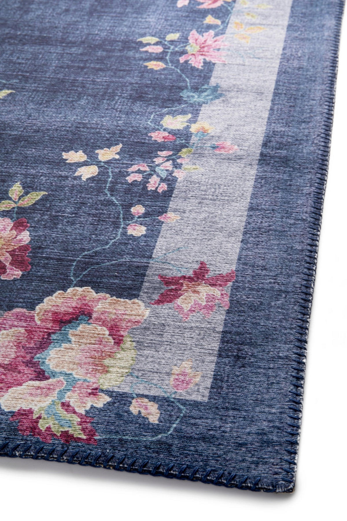TEPPICH mit englischer Nahtverarbeitung blau - Blau, Textil (160/230cm) - AFK Living