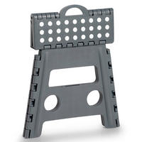 KLAPPHOCKER dunkelgrau 37/30/32 cm - Anthrazit, Kunststoff (30/32/37cm) - ZELLER
