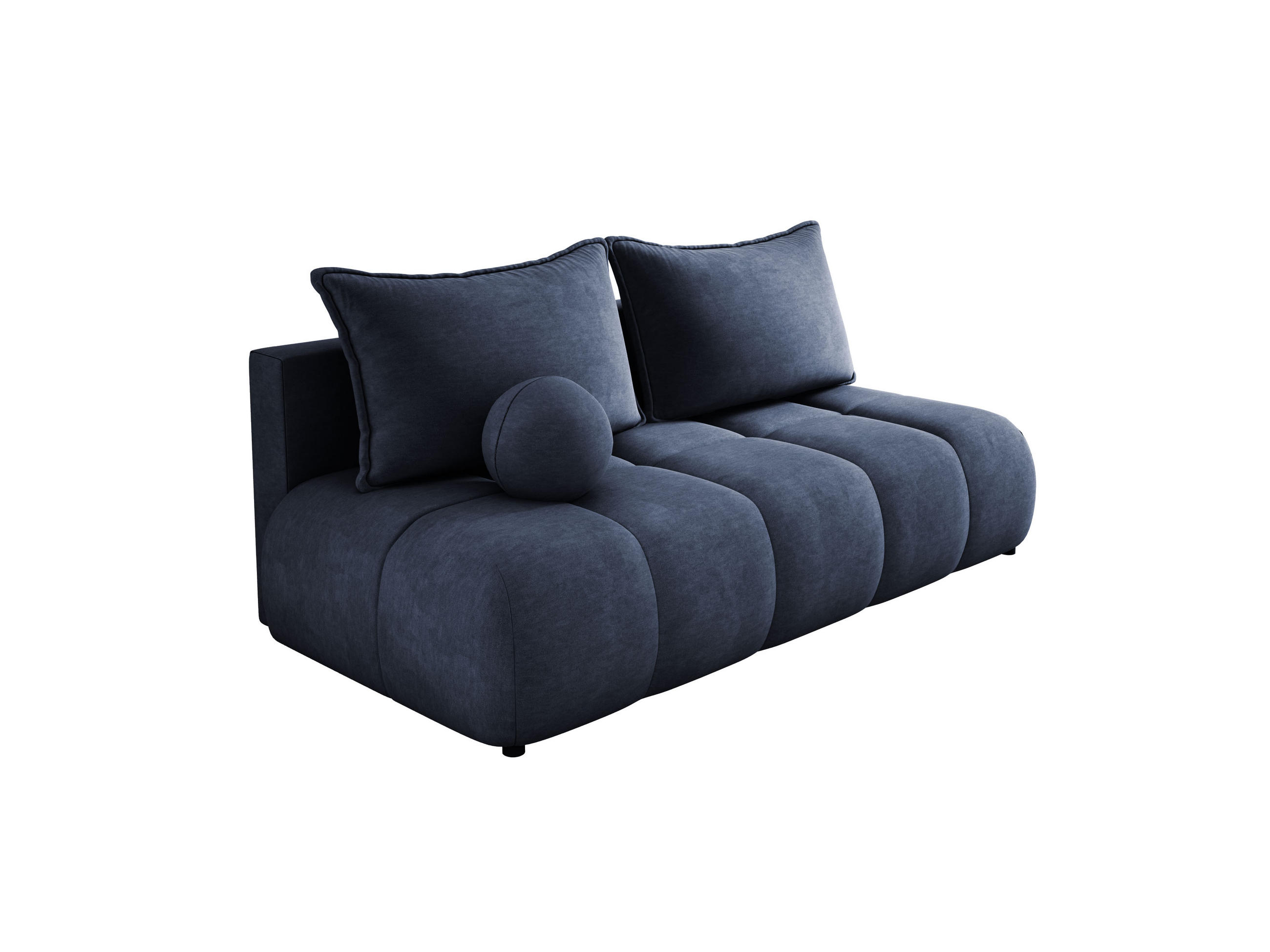 SOFA COCO MINI SCHLAFSOFA mit Bettfunktion, CLOUD Stoffbezug, 2-Sitzer, freistehend, Größe: 205x105x97 cm, Dunkelblau - Dunkelblau, Holz/Textil (205/97/105cm) - DomoHome