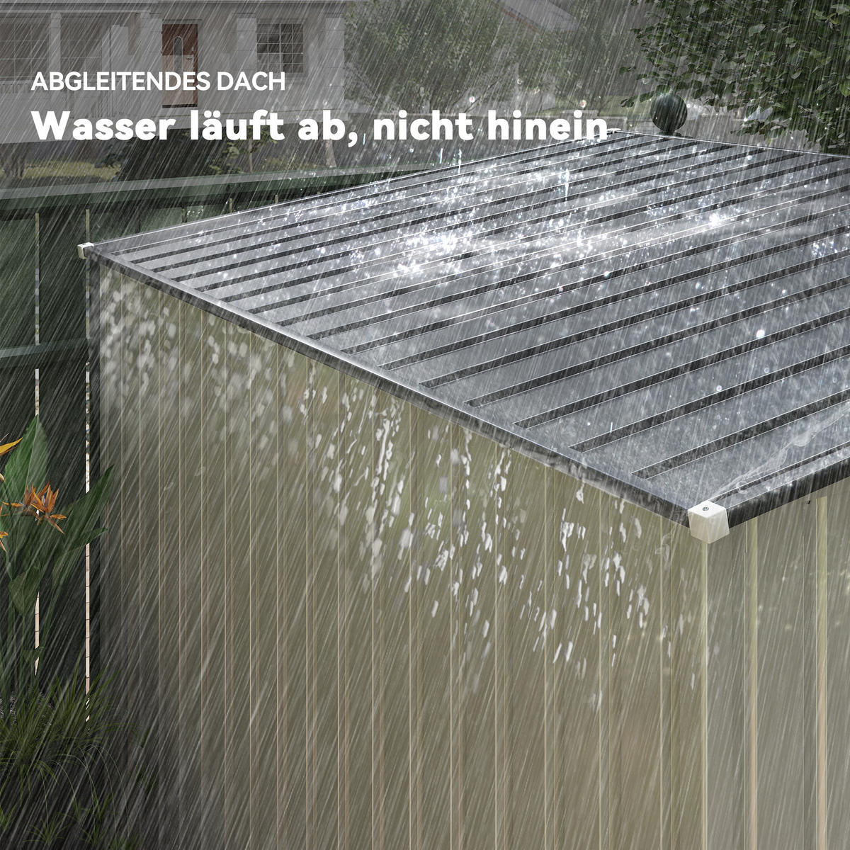 GARTENHAUS aus Stahl Weiß - Weiß, Metall (206.5/181/154cm) - Outsunny